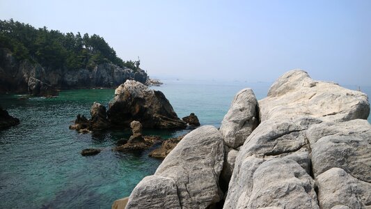 The body of water coast rock photo