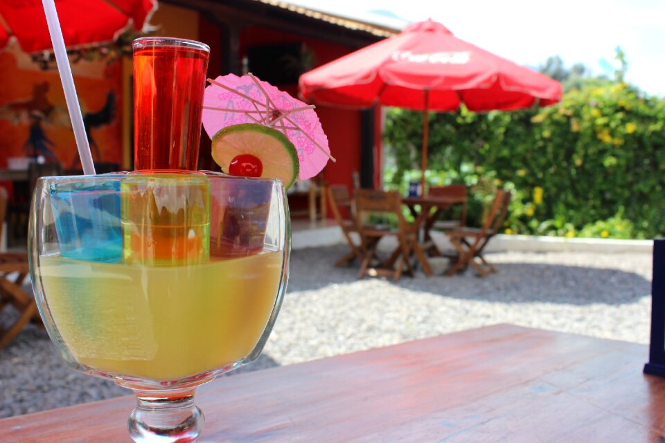 Glass container tropical holiday