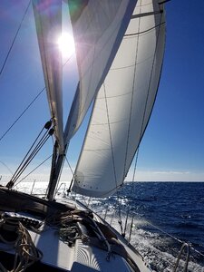 Water sail masts sailing boats photo