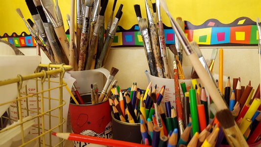 Painting wood brown school