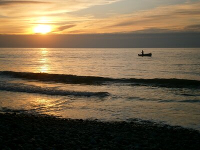 Boating fish silhouette