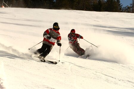 Sport skier ice photo