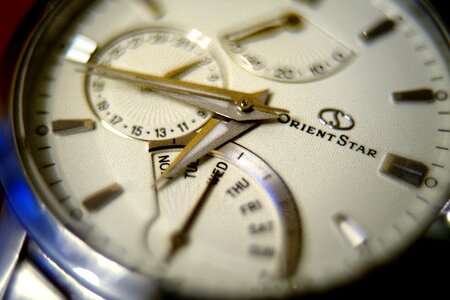 Macro clock wrist watch