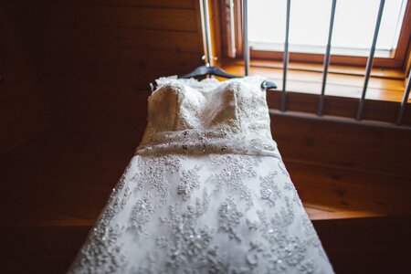 White marriage gown