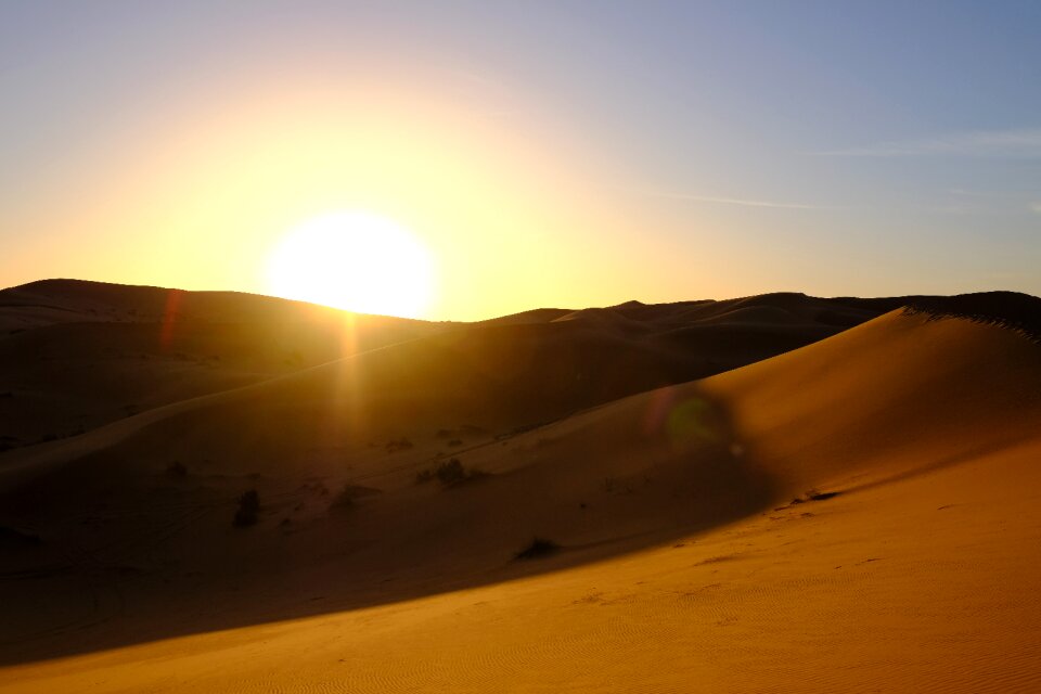 Landscape sand sunrise photo