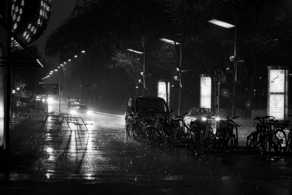 Light black and white traffic