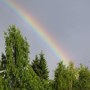 Rainbow natural phenomenon refraction of light photo