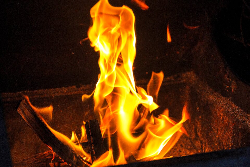 Open fire flare-up heat