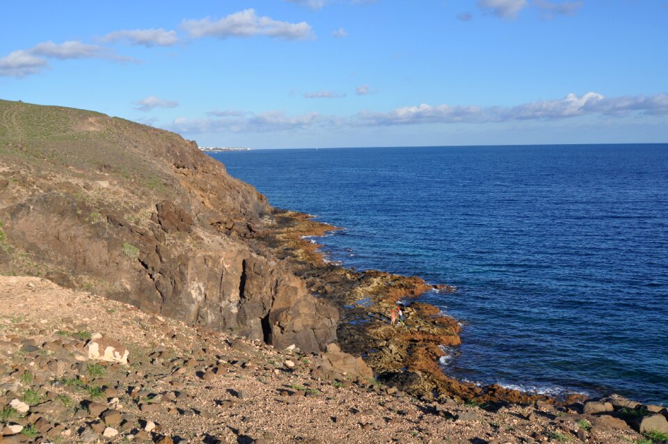 Beach landscape lanzarote photo