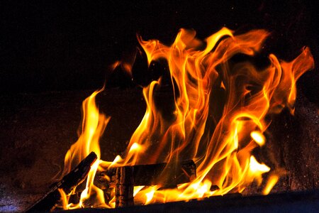 Open fire flare-up heat