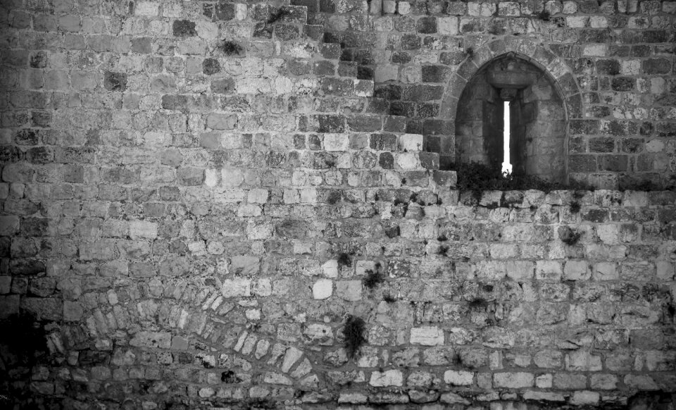 Old jerusalem wall stone photo