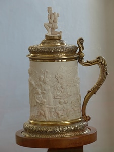 Drinking cup ivory gilded