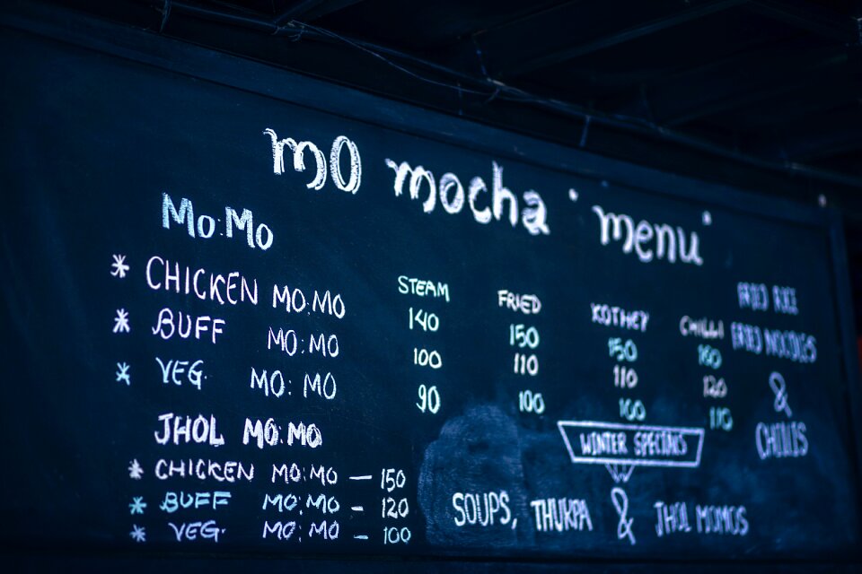 Bistro black blackboard
