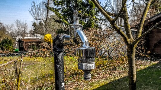 Faucet garden grass