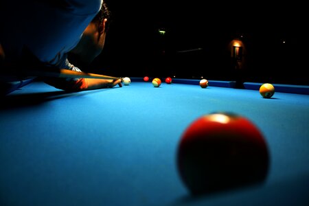 Cue billiards pool competition