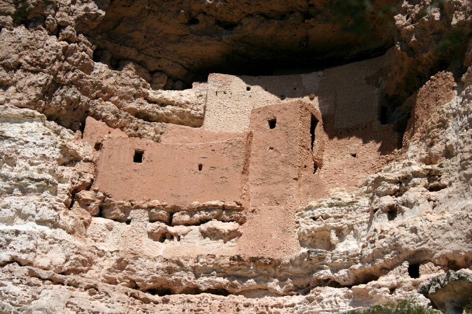 Rock old cliff dwellings arizona