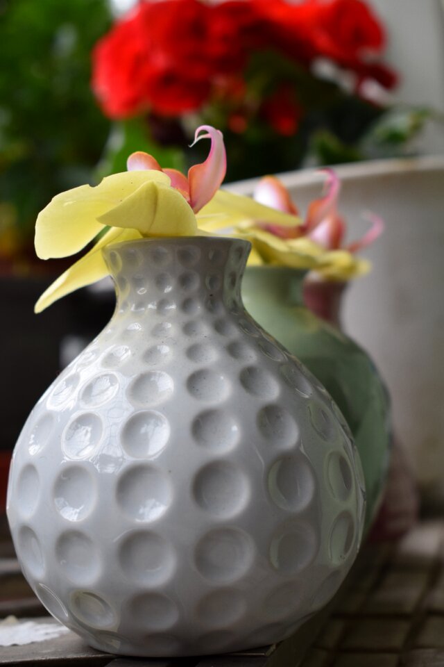 Desktop vase closeup