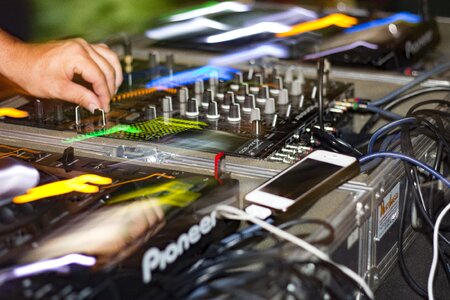 Mixing music studio