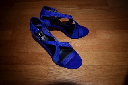 Shoe foot blue