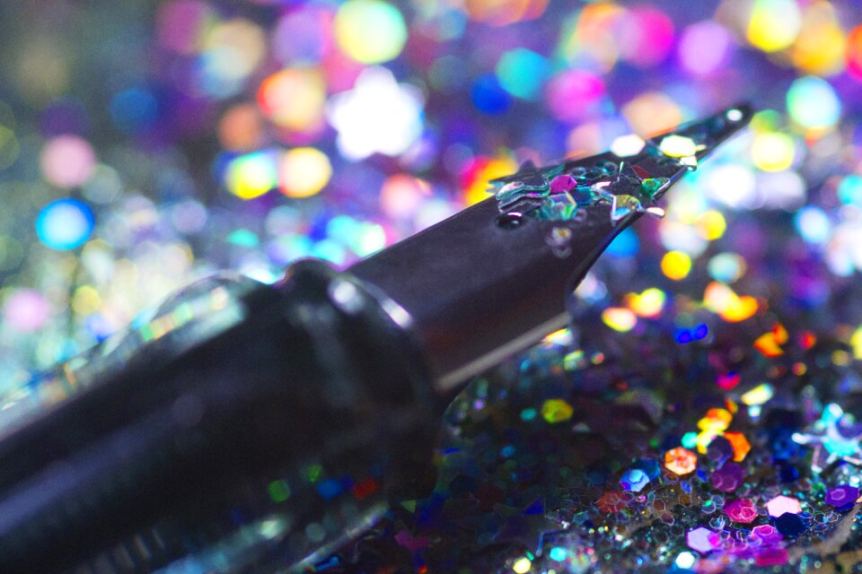 Bokeh write glitter