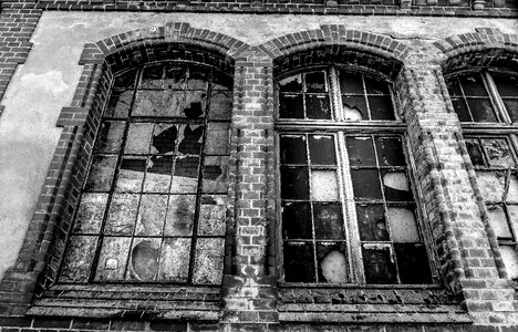 Window break up abandoned photo