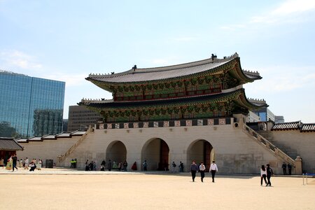 Gyeongbok palace traditional tourism photo