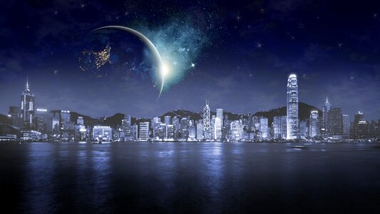 The city planet night