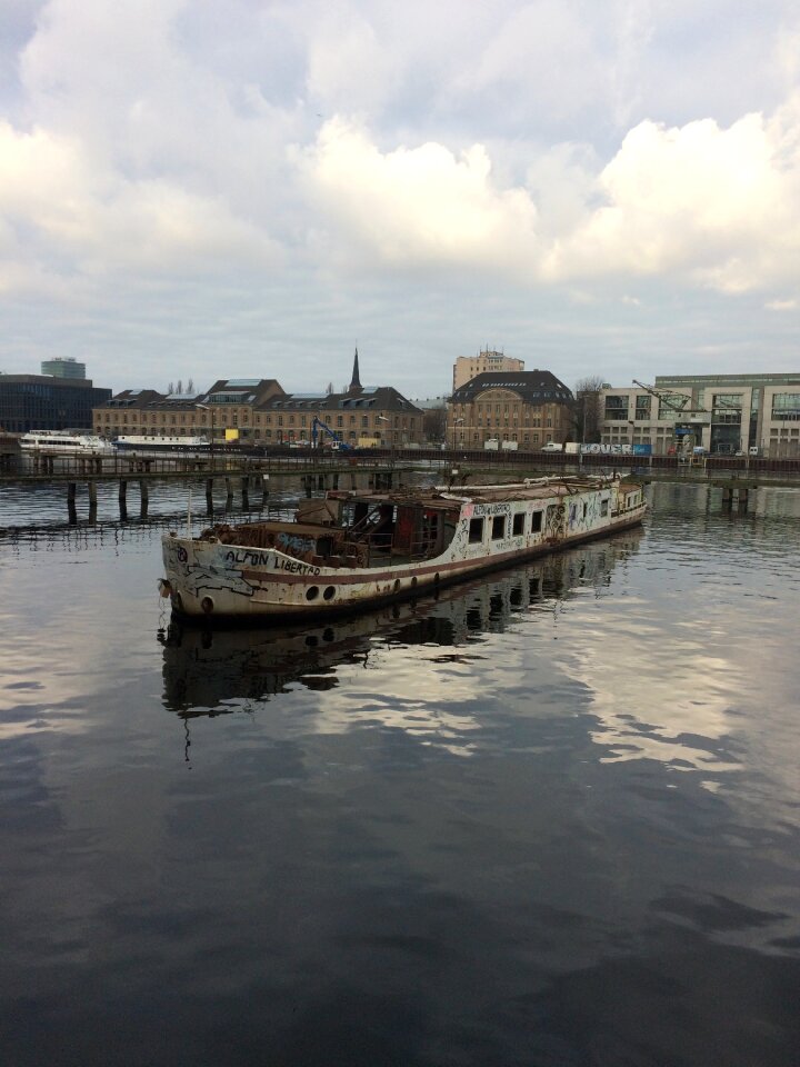 Reflection boat outdoors