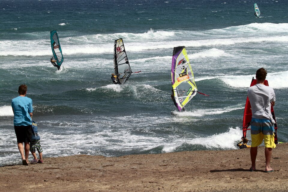 Sea beach windsurfing