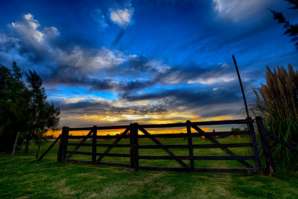 Outdoors landscape gate