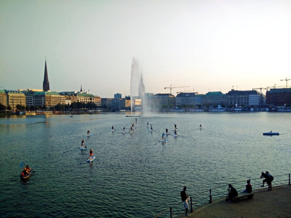 Alster fountain stand paddle stand up paddle