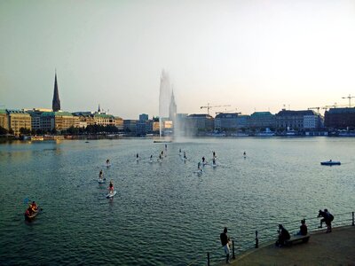 Alster fountain stand paddle stand up paddle