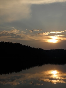 Finnish lake in finland island photo