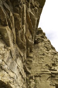 Weathered flaked off spall