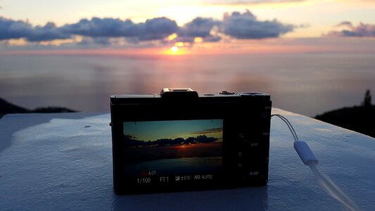 Dawn water sky