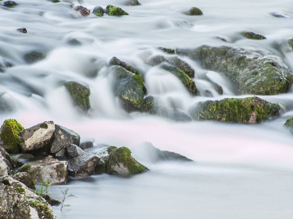 Landscape white waterfall
