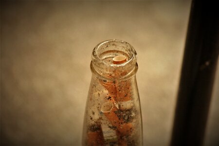 Bottle food closeup