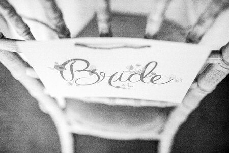 Chair love gray wedding
