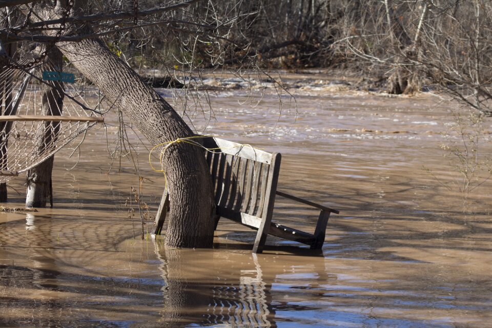 River winter flood