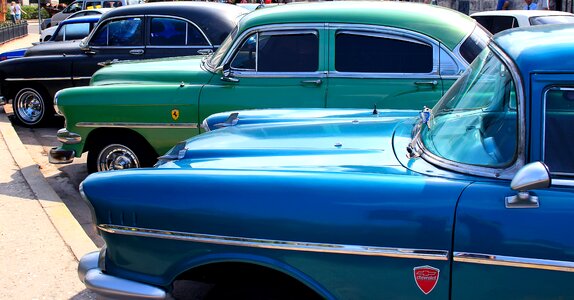 Cuba retro car the vehicle