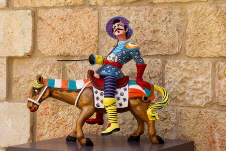 Riding horse sculpture