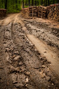 Mud industry wood pile