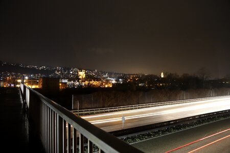 Transport system dusk expressway photo