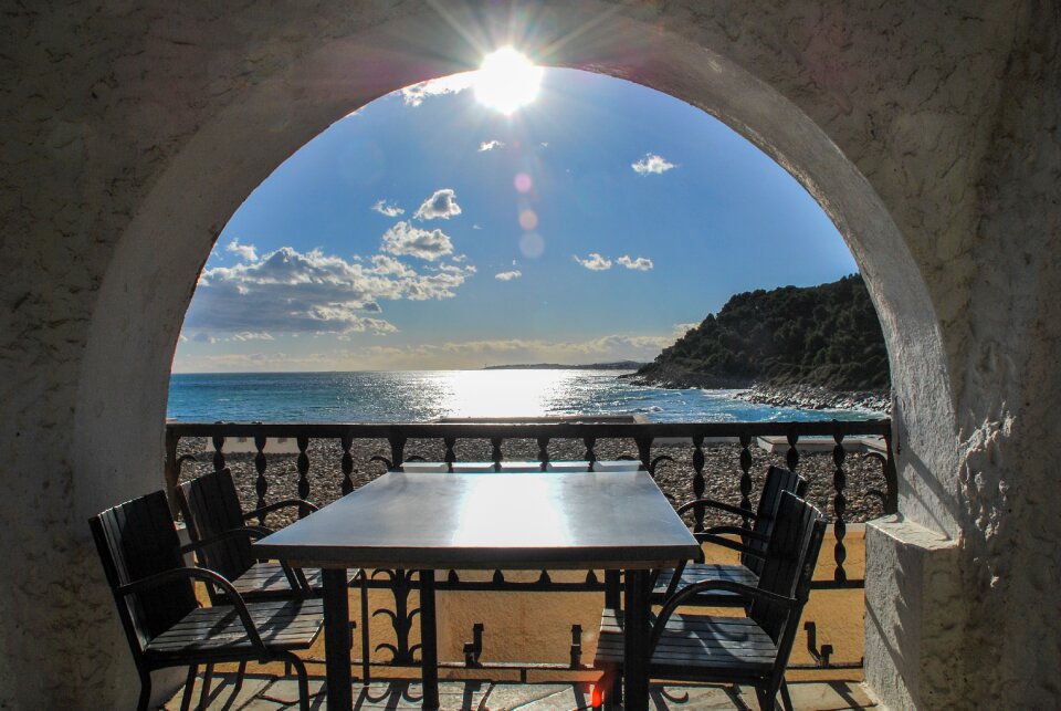 Chairs relax sea photo