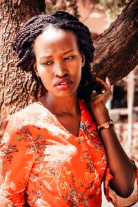 Woman facial expression africa