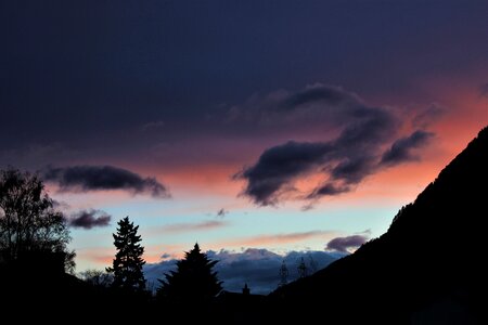 Dawn sky clouds photo