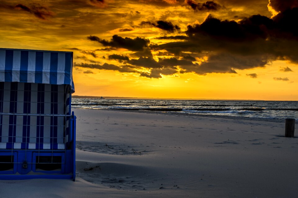 Waters beach sky