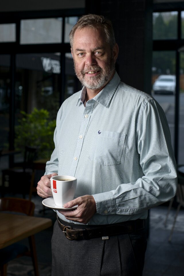 Portrait coffee businessman