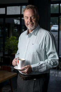 Portrait coffee businessman