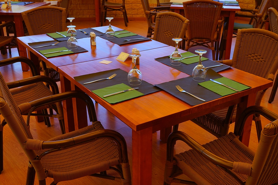 Table dinner table covered